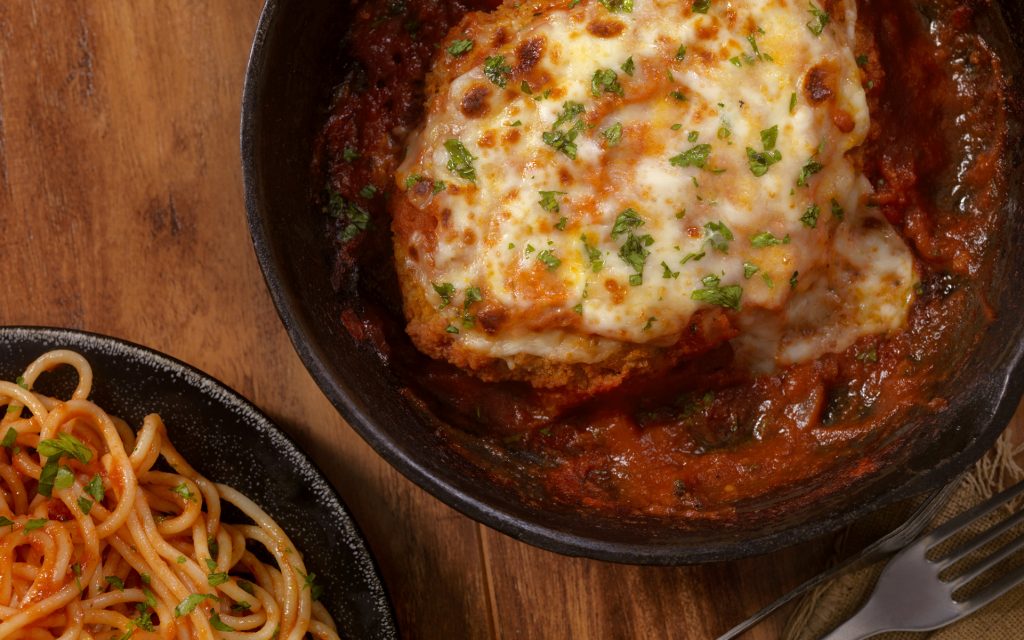 Cannabis-Infused Chicken Parmesan with Pasta Entree Recipe