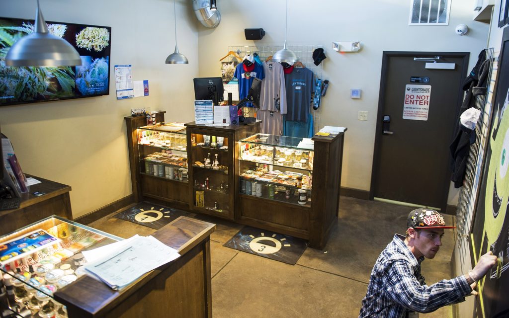 Cannabis products at Lightshade dispensary in Denver, CO