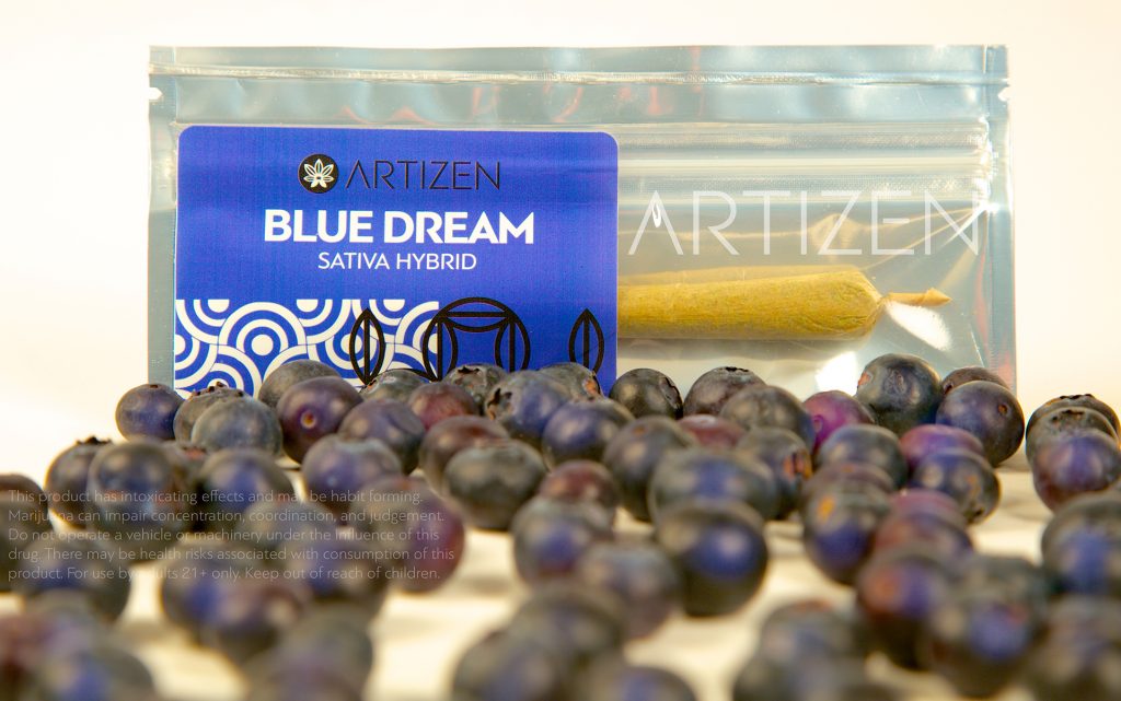 Blue Dream cannabis pre rolls from Artizen
