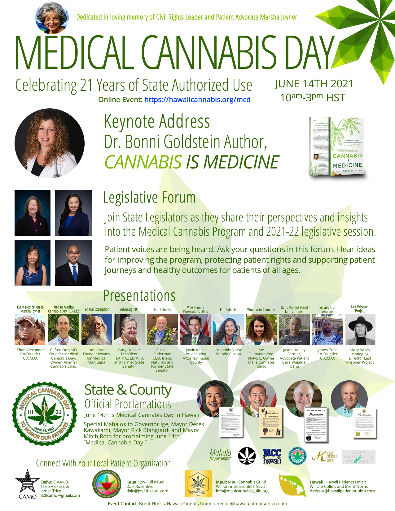 Medical Cannabis Day Event Flyer in .jpg format for sharing.