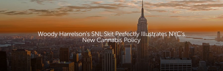 Woody Harrelson's SNL Skit Perfectly Illustrates NYC's New Cannabis Policy