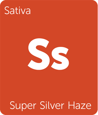Leafly Super Silver Haze cannabis strain tile
