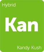 Leafly hybrid Kandy Kush cannabis strain tile