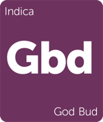 Leafly indica God Bud cannabis strain tile