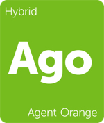 Leafly hybrid Agent Orange cannabis strain tile